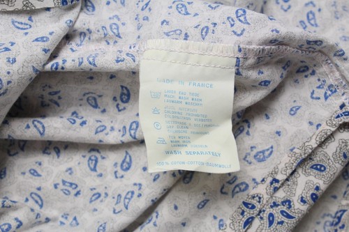 ACQUAVERDE Shirt Men's XL Paisley Pattern Spread Collar Button Up Pockets - Picture 7 of 9