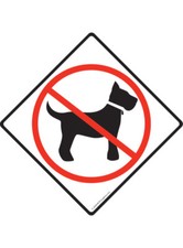 No Dogs Allowed Symbol Exterior Rustproof Aluminum Sign or Vinyl Sticker