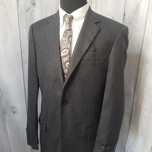 New Andrew Fezza Men's Blazer 40L Gray Sport Coat Jacket LAMBSWOOL $275 Retail - Picture 3 of 19