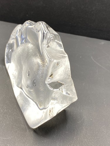 Mats Jonasson Sweden Baby Seal Sculpture Signed Handmade Crystal - Picture 5 of 16