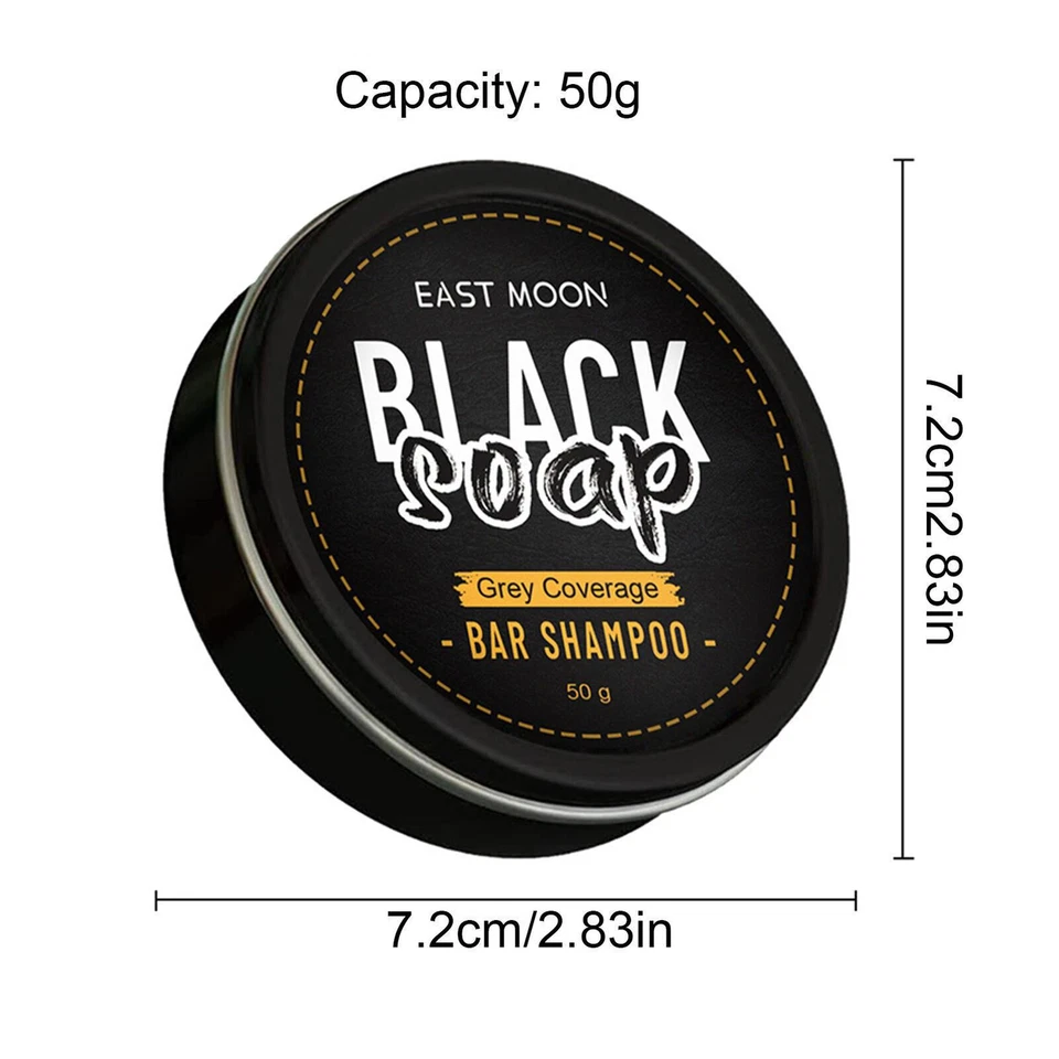 2x Мужская серый покрытие бар шампунь волос затемнения черный мыло для седых волос Cover - Изображение 4 из 4