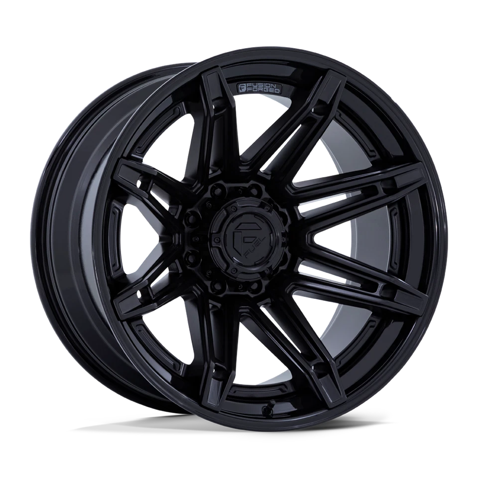 Llantas de 24 pulgadas negras Fuel Fusion forjado Brawl FC401 24x12 -44 mm 8x170 orejetas Foto 2 de 4