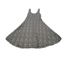 Forever 21, Juniors Black Daisy Floral Print Tank Strap Dress SZ Small Pre-Owned