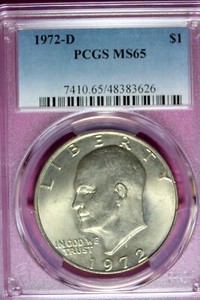 1972 - D PCGS MS65 EISENHOWER DOLLAR!! #B43665