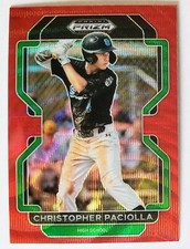 2022 Panini Prizm Draft Picks Christopher Paciolla RED WAVE Prizm Base #PDP86