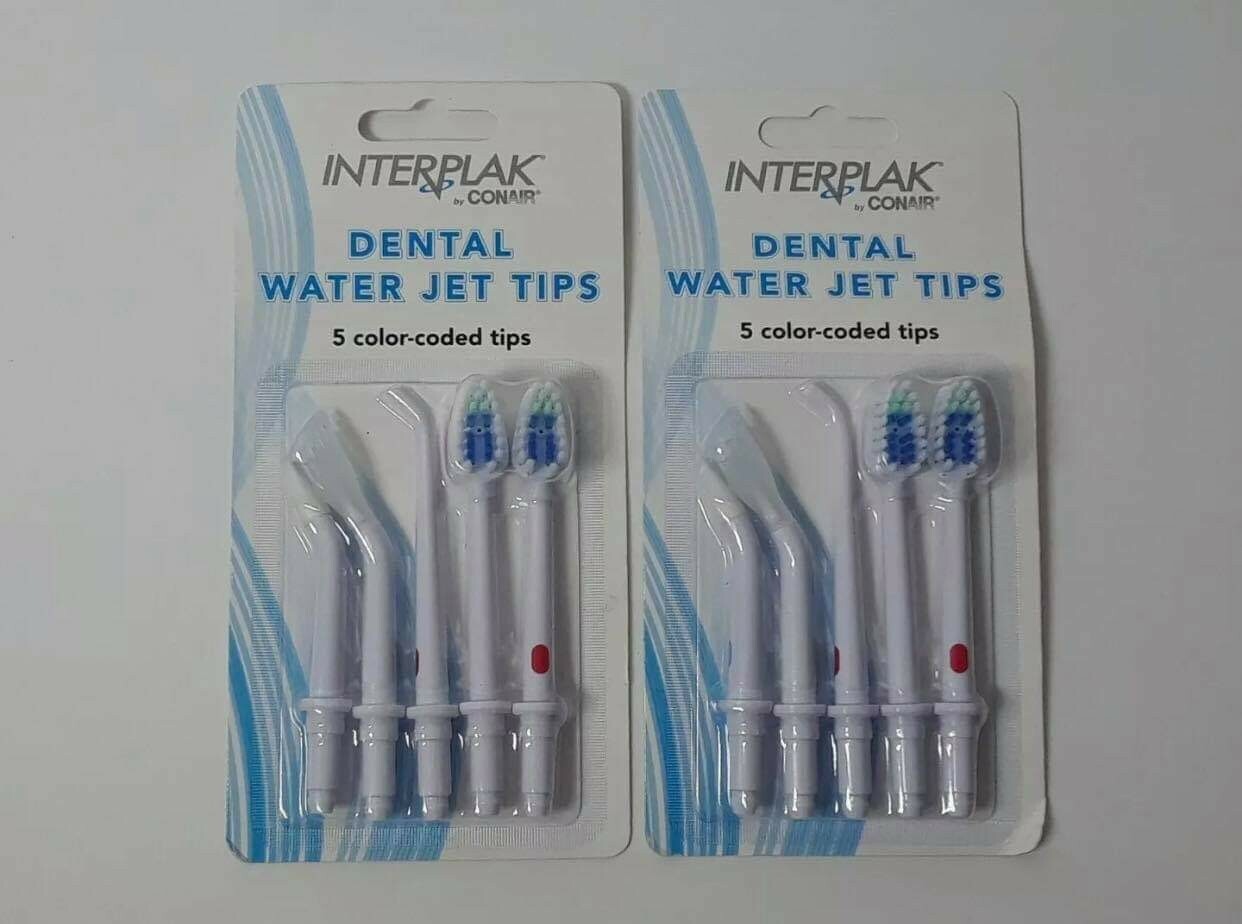 Interplak By Conair Replacement Dental Water Jet Tips (5 Tips Each) Lot