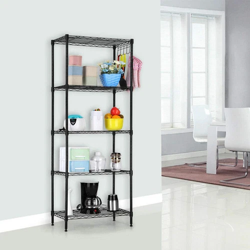 Changeable Assembly Floor Standing Carbon Steel Storage Rack Black Hot Sale US - Picture 2 of 11
