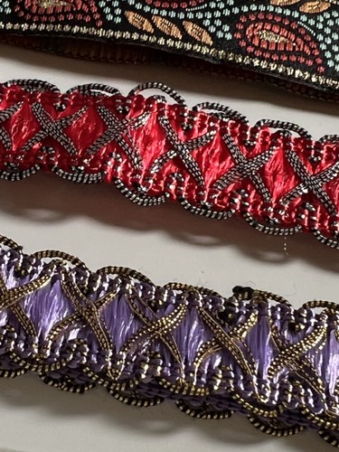 Lot - Floral - Decorative - Embroidered Unique Trim, Great for Sewing & Crafts - Picture 5 of 15