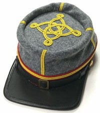 CIVIL WAR CONFEDERATE CS CAPTAIN ARTILLERY OFFICER KEPI FORAGE CAP- ALL SIZES