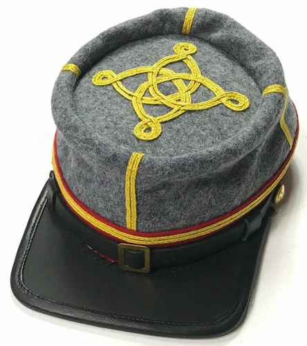 CIVIL WAR CONFEDERATE CS CAPTAIN ARTILLERY OFFICER KEPI FORAGE CAP- ALL SIZES!!!