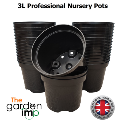 3L Litre Black Plastic Plant Pots Strong Commercial Professional Round Grow Pot eBay