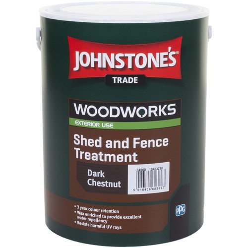 5L/9L Johnstones Woodcare One Coat Shed and Fence Paint Garden UV