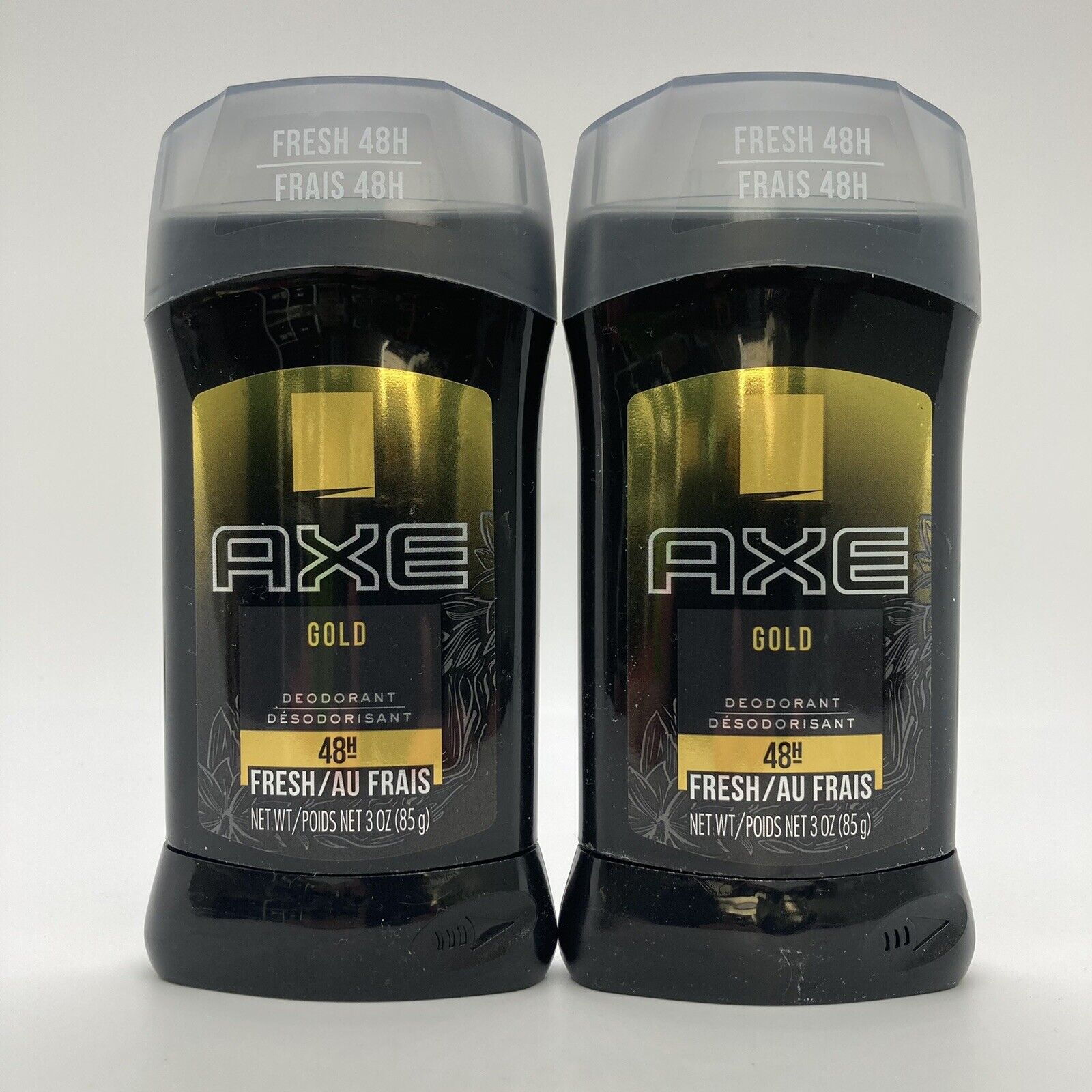 2x Axe Gold Deodorant, 48 Hour Fresh, 3 oz each