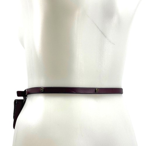 Vintage 70s ETIENNE AIGER Leather Brass Studded Belt Card Case Belt Bag OXBLOOD - Picture 17 of 22
