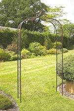 Metal Garden Arch Climbing Rose Plant Frame Archway Arbour Arches Fleur de Lys 