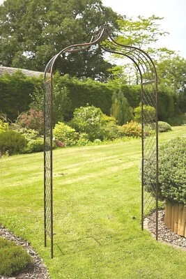 RUDDINGS WOOD Metal Garden Arch Climbing Rose Plant Frame Archway Arbour Arches Fleur de Lys
