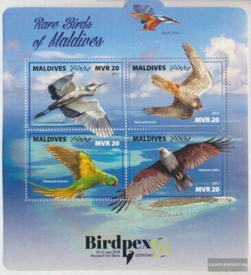 Maldivas 7213-7216 Sheetlet (completa. Edición.) Nuevo Con Goma