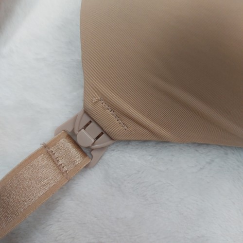 AUDEN WOMENS NUDE TAN NURSING LIGHTLY LINED WIRELESS SMOOTH BRA SIZE 40D - Picture 8 of 8