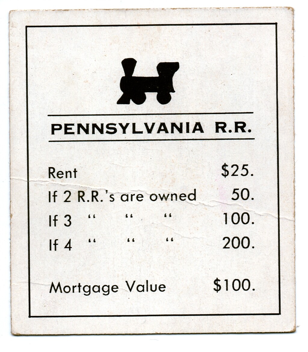 モノポリー 確認用 MONOPOLY Replacement PROPERTY CARDS -YOU PICK