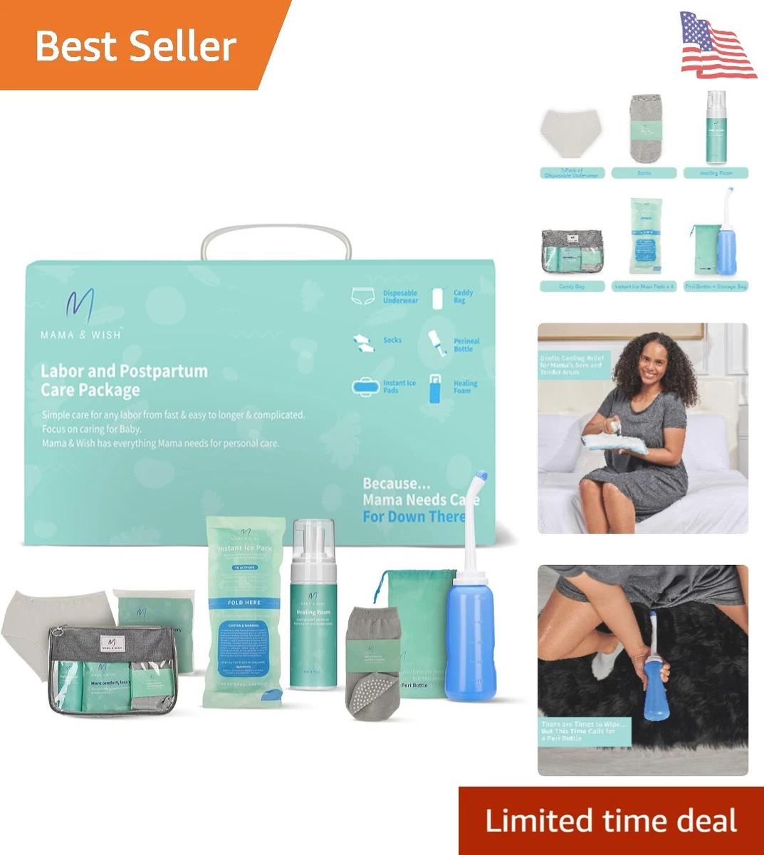 GROWNSY Postpartum Mom & Baby Essential Kits, Postpartum Recovery Kit