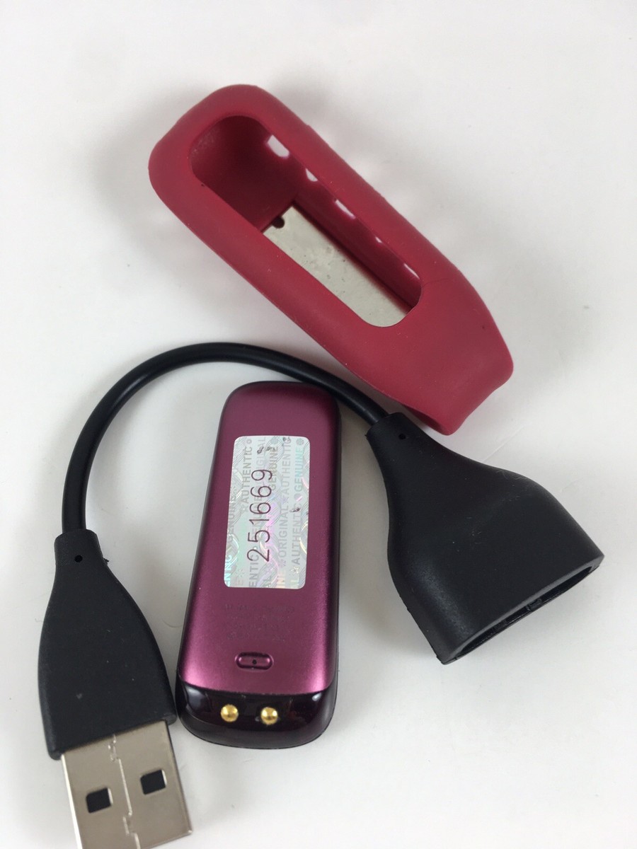 Authentic Fitbit One Burgundy Tracker with New Battery