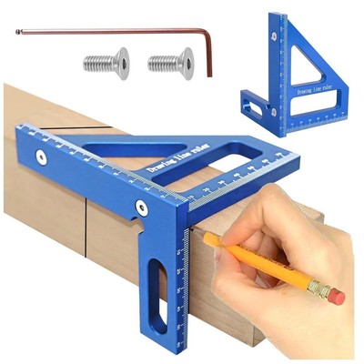 3D Multi-Angle Ruler Measuring Tool Multi-Function DIY for Engineer Carpenter