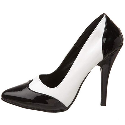 black and white court shoes uk