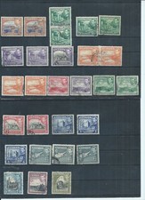 Cyprus stamps.  1938 GVI used lot to 18pi. Various shades etc. (J610)