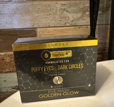 Golden Glow Under Eye Patches (20 Pairs Eye Gels) For Puffy Eyes & Dark Circles
