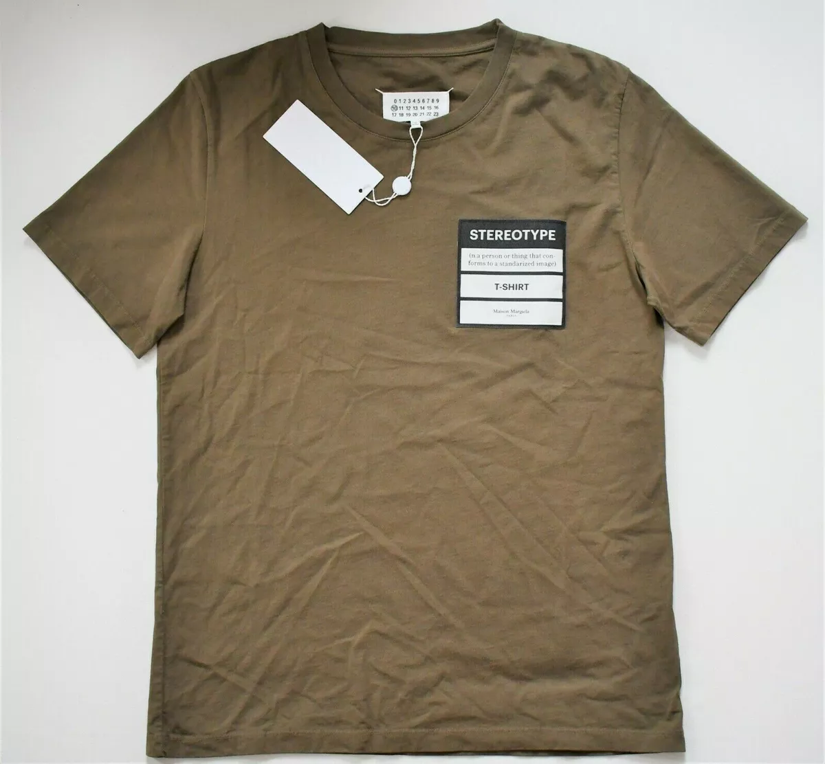 New MAISON MARTIN MARGIELA 10 Cotton Short-Sleeve STEREOTYPE T-Shirt Tee  EU-48 S