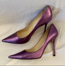 Jimmy Choo Metallic Snakeskin Pointy Toe Abel Pump