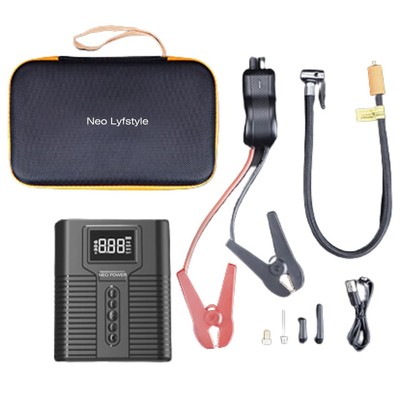 Neo Power - A Multi-Functional Portable Jump Starter (8800mAh) with Air Compr...