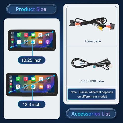 Pantalla táctil inalámbrica Carplay de 12,3" 5,0 para Benz A W176 CLA C117 X117 X156 B W246 - Imagen 11 de 12