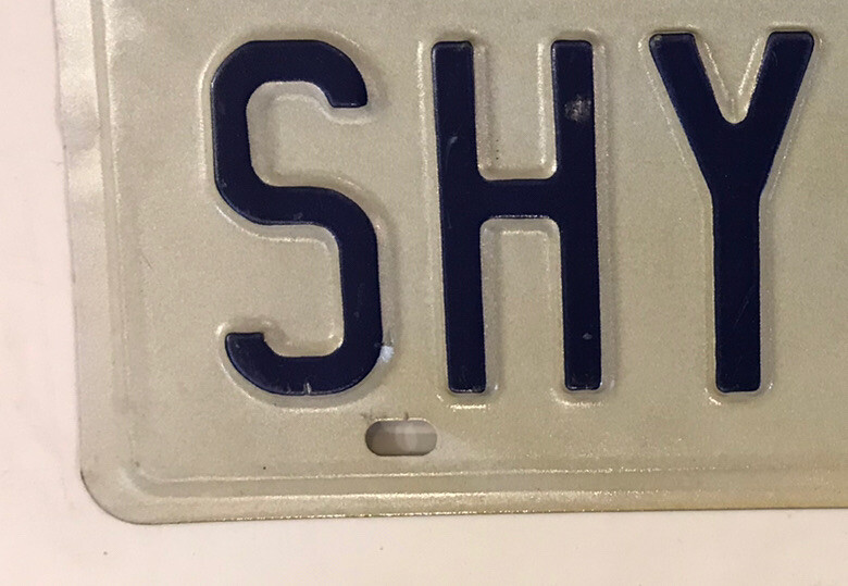 Vanity SHY GUY license plate Nerd timid Mario Mask Awkward Social Anxiety Coy TX Darmowa dostawa, bardzo popularna