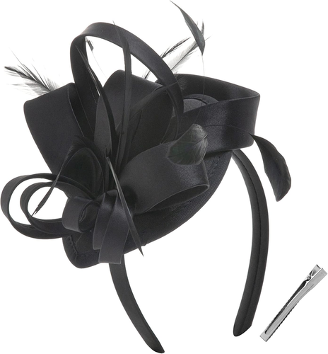 Fascinators for Women Tea Party Hat Headband Derby Wedding Church Bridal Cocktai - Picture 4 of 9