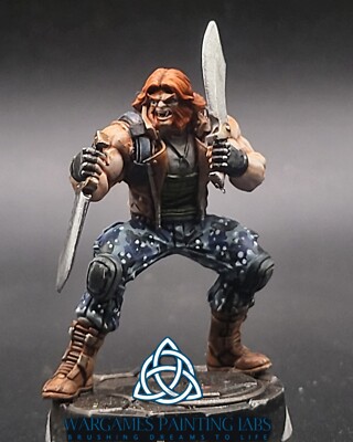 painted JAZZ Hacker Infinity Ariadna collection miniature for Wargames
