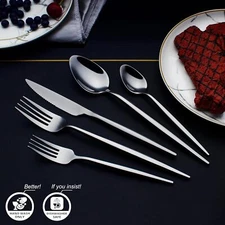 20 Piece Silverware Set for Four Polished 18/10 Stainless Steel Flatware Set