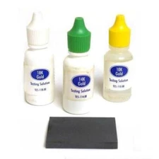 Gold Test Acid Tester Kit 10k 14k 18k & Testing Stone Jewelers Tools