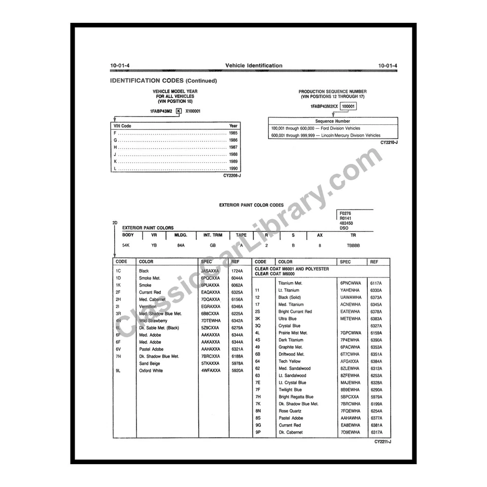 1989 Ford Mustang Shop Service Repair Manual CD Engine Drivetrain Electrical OEM - Image 3 of 4