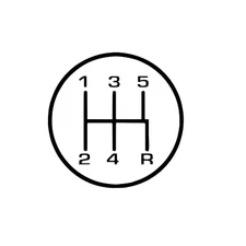 5 GEAR MANUAL STICK SHIFT PATTERN VINYL DECAL CAR WINDOW LAPTOP PHONE