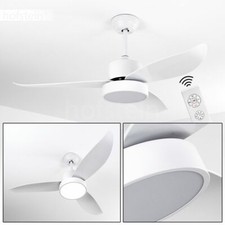 Ventilateur de plafond LED Lustre blanc Lampe à suspension Lampe pendante Métal