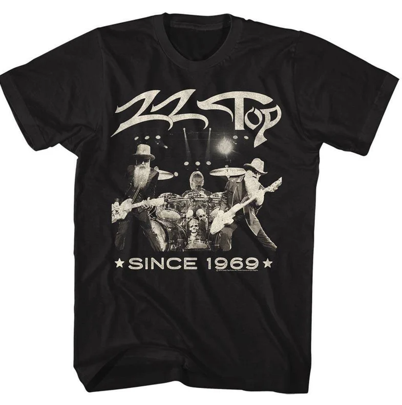Zz Top Band Since Black Cotton Unisex Adult T-Shirt BT390