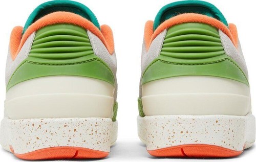 Nike Air Jordan 2 Retro Low TITAN Womens Sail Orange Green Sz9 DV6206 183 - Picture 4 of 6