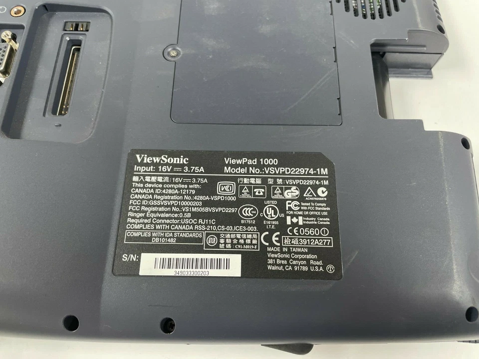 VIEW SONIC VIEW PAD 1000 MODEL: VSVPD22974-1M 16V 3.75A  ****PARTS ONLY**** - Image 2 of 4