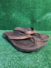 chaco womens 9 brown leather sandals needs repair