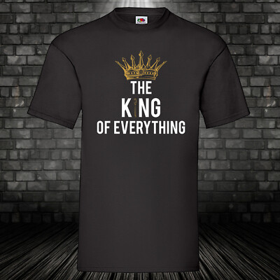 King of Everything Shirt schwarz Funshirt Vater Vatertag 100% Cotton S-XXXXXL