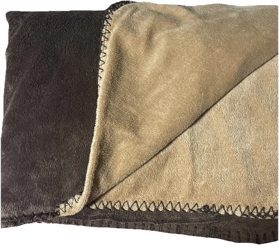 Manta bebé Koala león en el lado salvaje marrón tostado terciopelo reversible Foto 2 de 4