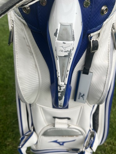 RARE JAPAN MIZUNO Limited Edition MIDSIZE TOUR STAFF Golf Bag Blue & White - Picture 8 of 18