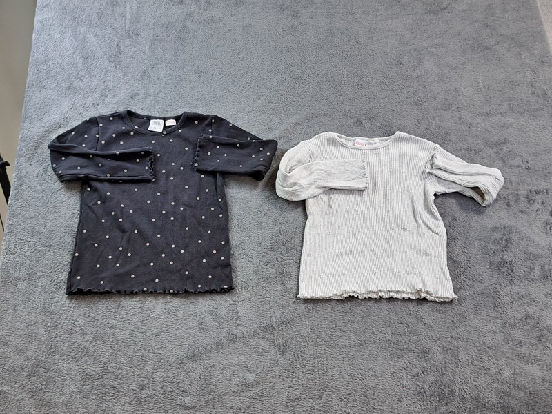 Bundle of 2 Zara Kids Girls T-Shirt Top Size 3-4 Years Knit Long Sleeve Pullover