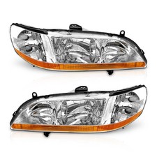 2pcs Headlights Chrome Amber Corner For 1998-2002 Honda Accord Leftright